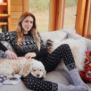 Nils matching ski thermal set- reversible! Nordic print